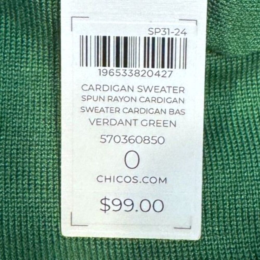 NWT Chico's Size 0 (Small - 4) 2-Piece Set Basic Knit Top & Lightweight Sweater - Picture 12 of 12
